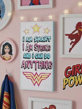 DC Comics I Am Smart Wonder Woman Canvas Wall Art Home Decoration She Shed